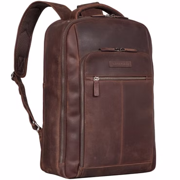 "Gustav" Vintage Mochila de negocios portátil de 15 - 16 pulgadas Cuero Genuino