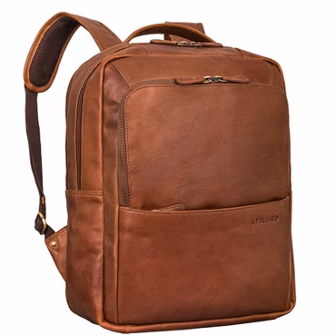 "Thomas" Mochila de cuero portátil 17 pulgadas
