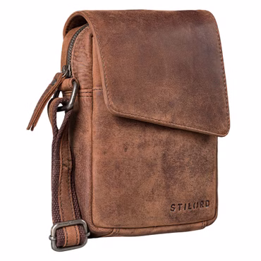 „Fridolin“ Pequeño Bolso De Cuero Para Hombre Vintage Bandolera