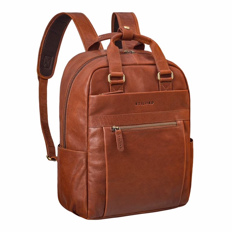 "Silva" Mochila Grande de Negocios Cuero