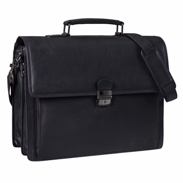 "Stanley" Maletín De Cuero Para Hombre Con Cerradura Para Laptop 17" "Stanley" Maletín De Cuero Para Hombre Con Cerradura Para Laptop 17"