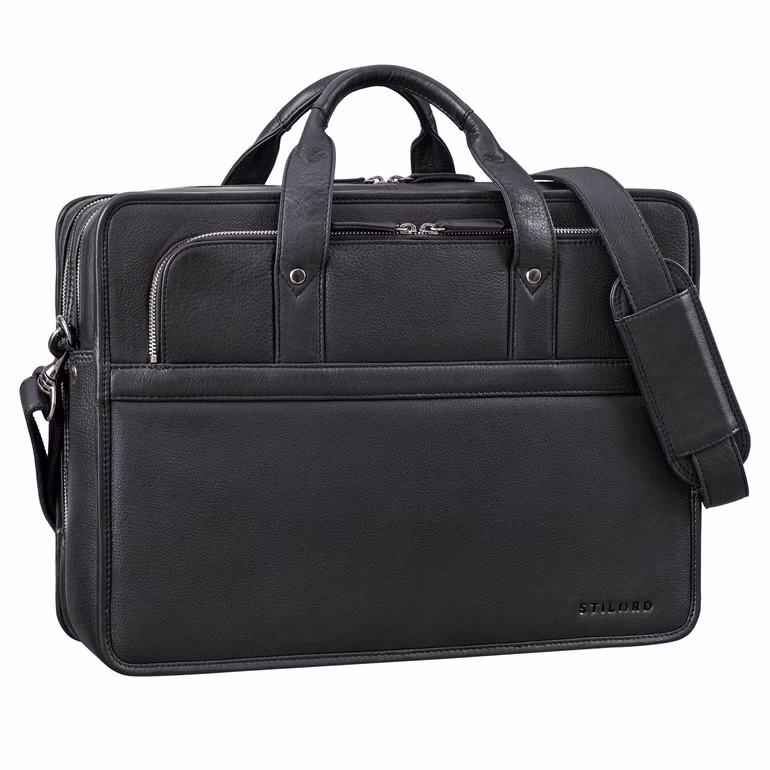"Paolo" Bolso De Trabajo Para Hombre Cuero Maletín Grande porta Laptop 15,6"