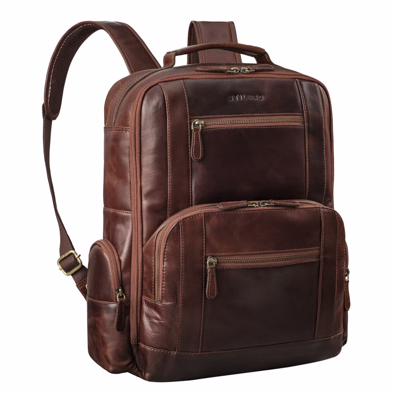 "Tatum" Mochila Hombre Portatil 15 -16 Pulgadas Piel / Cuero Grande