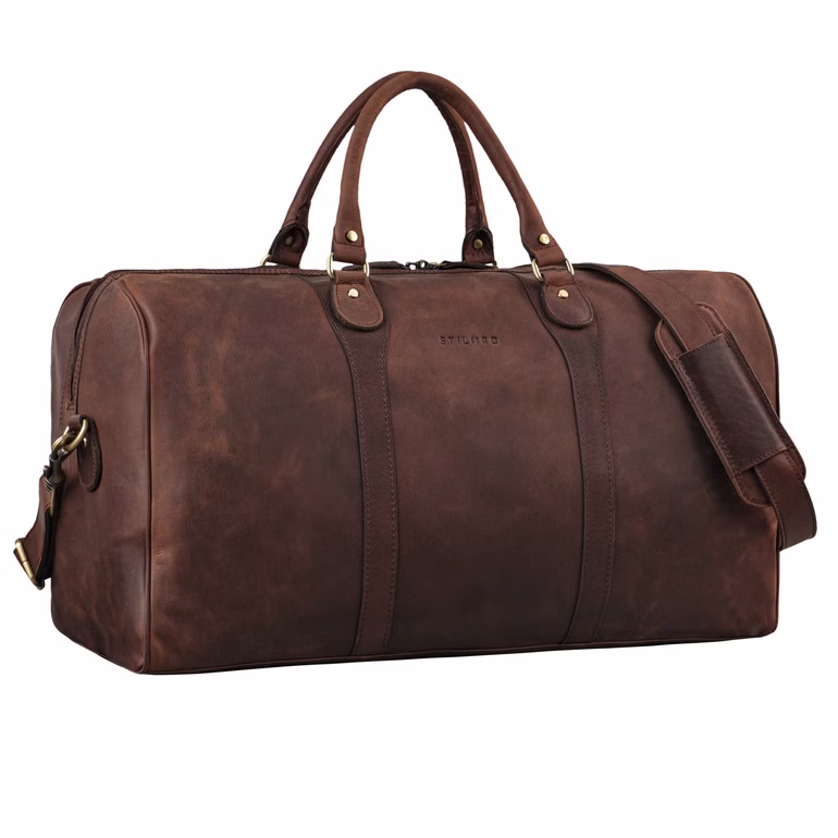 "Vivaldo" Espaciosa Bolso de Viaje Cuero