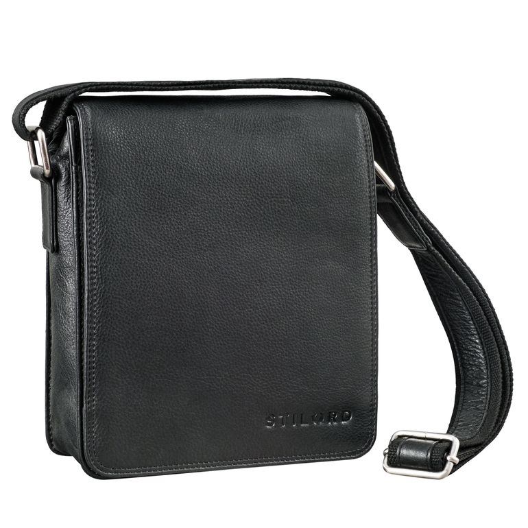 STILORD "Akito" Bolso Hombre Bandolera Cuero Pequeño