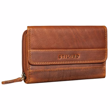 "Lupa" Cartera Mujer de Cuero mediano con Bolsillo de Cremallera para Monedas