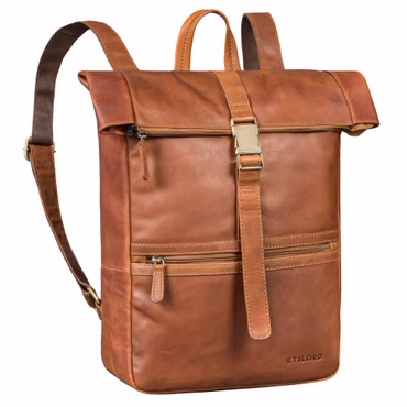 "Cairo" Mochila Roll Top Cuero hombres y mujeres 