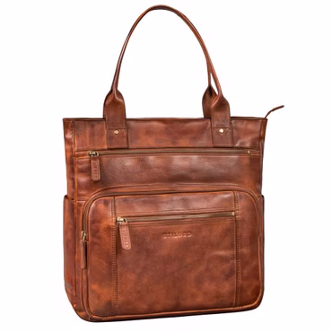 "Bonnie" Gran Bolsa de Cuero para Mujeres Shopper con Muchos Bolsillos