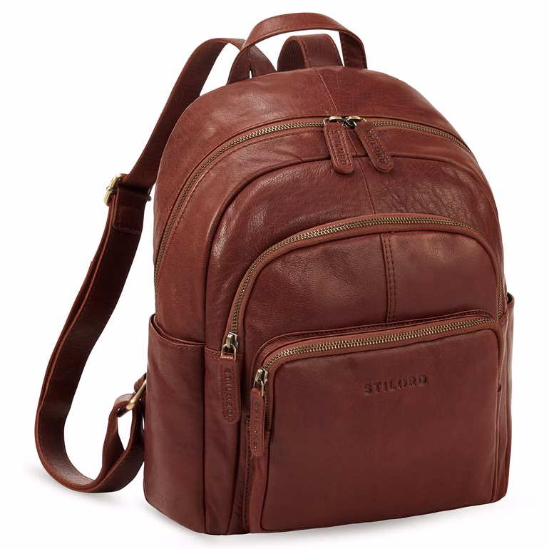 "Bea" Mochila de cuero genuino para mujeres elegante Mochilas Mediana