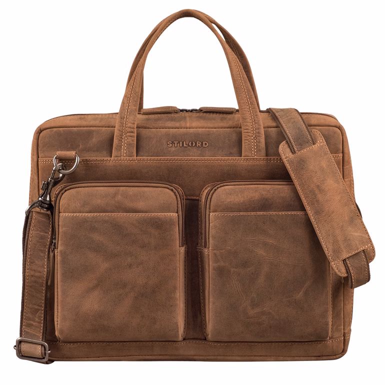 "Erwin" Bolsa De Cuero Para Laptop 16 Pulgadas Grande Para Hombre "Erwin" Bolsa De Cuero Para Laptop 16 Pulgadas Grande Para Hombre
