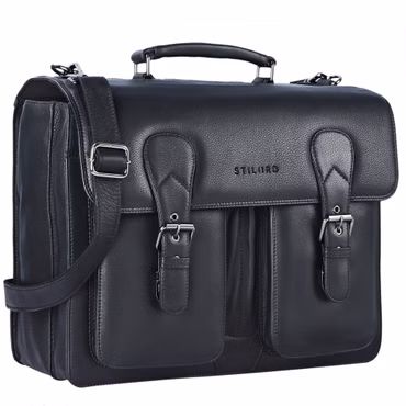 "Denver" Maletín Piel Hombre Bolsa Ordenador Portatil 15.6 Pulgadas