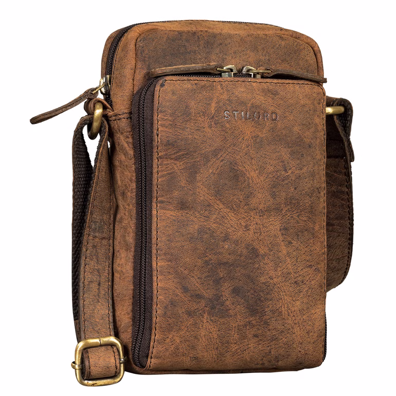 "Luigi" Bolso de Cuero para Hombre Pequeño Bandolera Elegante
