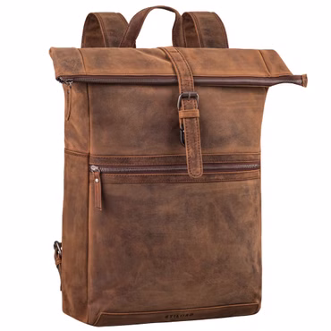 "Tacoma" Mochila Rolltop Cuero para Mujeres Gran Mochila de Negocios