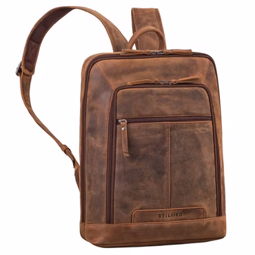"Marina" Mochila Mujer Casual Cuero Autentico Grande pc portatil 15,6 - 16 pulgadas