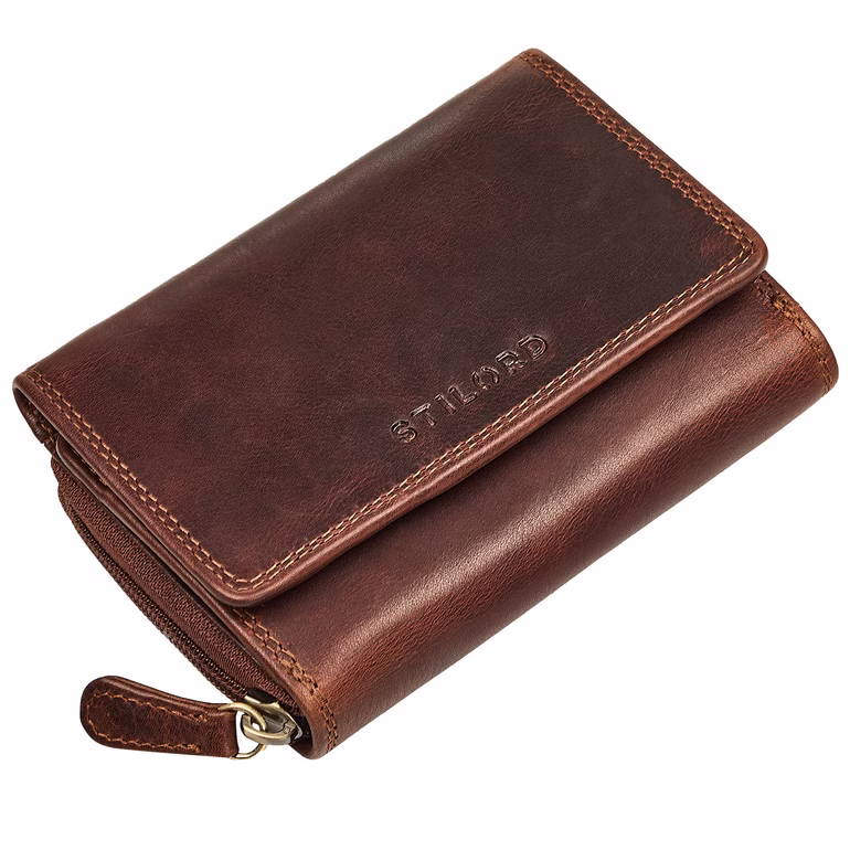 "Beverly" Cartera Vintage Cuero Mujer Tamaño Medio Piel Auténtica "Beverly" Cartera Vintage Cuero Mujer Tamaño Medio Piel Auténtica