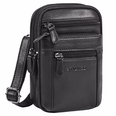 "Tamo" 4 en 1 Bolso Hombre Piel Pequeño - Bandolera, Bolso Cinturon, Bolso Pecho & Mosquetón "Tamo" 4 en 1 Bolso Hombre Piel Pequeño - Bandolera, Bolso Cinturon, Bolso Pecho & Mosquetón