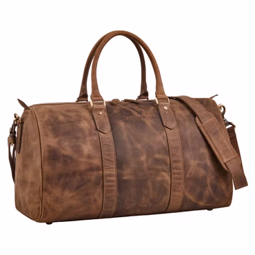 "Santiago" Bolsa de Viaje Hombre de Cuero Auténtico Bolsa Deporte Mujer 28L "Santiago" Bolsa de Viaje Hombre de Cuero Auténtico Bolsa Deporte Mujer 28L