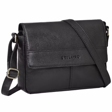 "Miley" Elegante Bolso Bandolera Piel Pequeño con Correa de Hombro y Cremallera