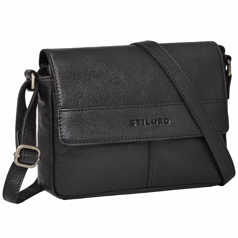 "Miley" Elegante Bolso Bandolera Piel Pequeño con Correa de Hombro y Cremallera