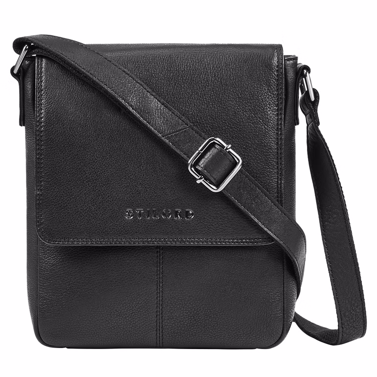 "Bari" bolso vintage de cuero para hombre de tamaño medio vertical para tablet 8 pulgadas y documentos DIN A5