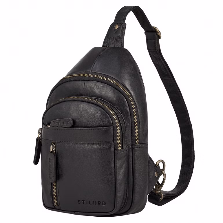 "Montego" 2 En 1 Grande Bolso Pecho Hombre de Piel Genuino