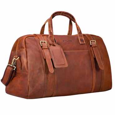 "Vega" Vintage Bolsa Viaje 34 L de Piel Genuino 