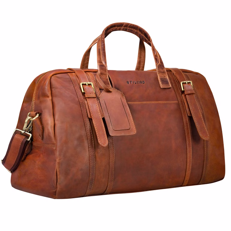"Vega" Vintage Bolsa Viaje 34 L de Piel Genuino 