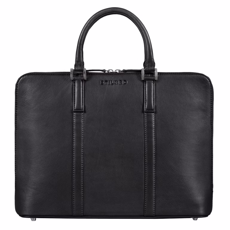 "Leonora" Maletín de Cuero Vintage Delgada Bolso Trabajo Mujer Ordenador Portátil 15,6 - 16 "Leonora" Maletín de Cuero Vintage Delgada Bolso Trabajo Mujer Ordenador Portátil 15,6 - 16