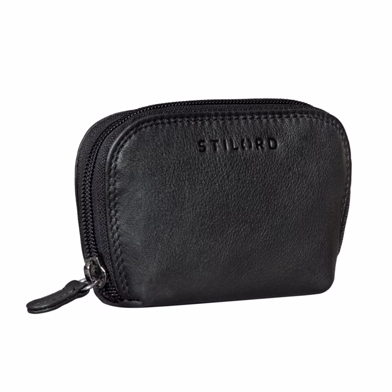 "Junis"  Cartera Llavero RFID de Cuero con Monedero y Caja de Regalo