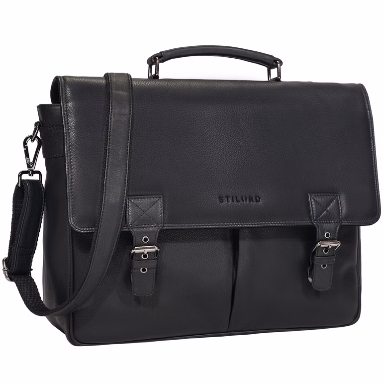 "Toledo" Maletín de Piel Vintage Grande para Hombre para Portátiles de 15,6 Pulgadas