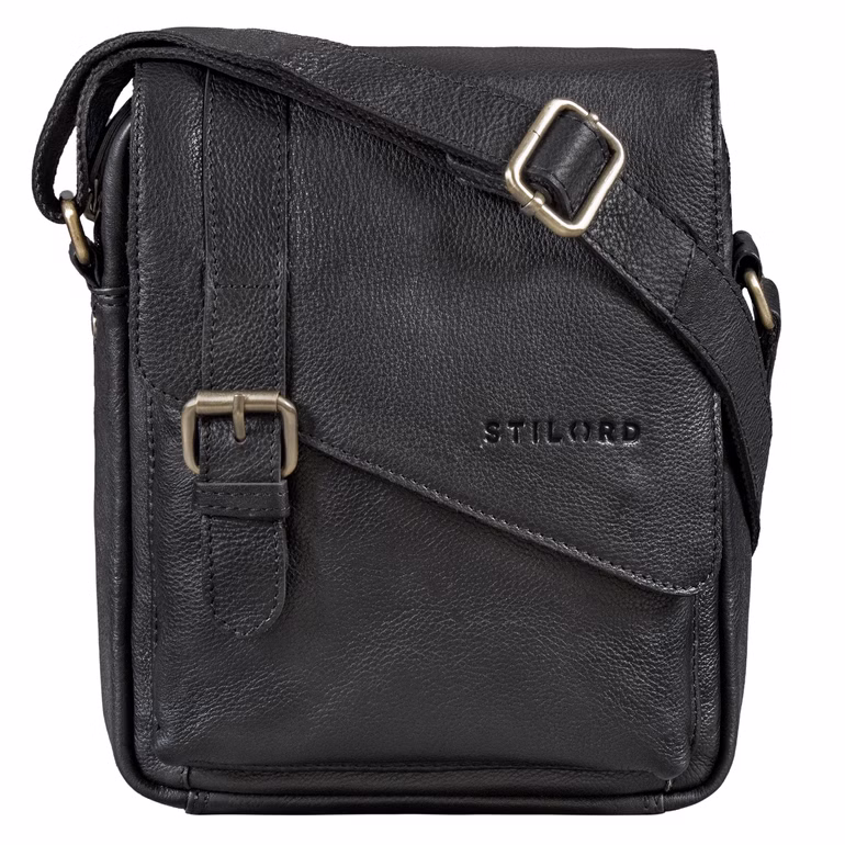 "Ryder" Pequeño Bolso Bandolera Piel Genuino para Hombre con Cierre Magnético Antirrobo para Tableta de 8 Pulgadas