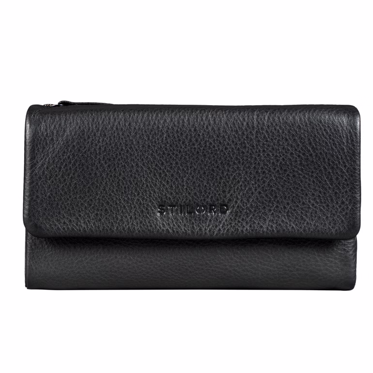 "Elara" XL Monedero Piel Mujer Grande con Solapa,  Monedero , Protección RFID, muchos Compartimentos para Tarjetas