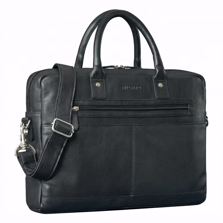 "Gonzalo" Maletín de Negocios Hombre Grande de Cuero Bolsa para Portátil 15,6 – 16"