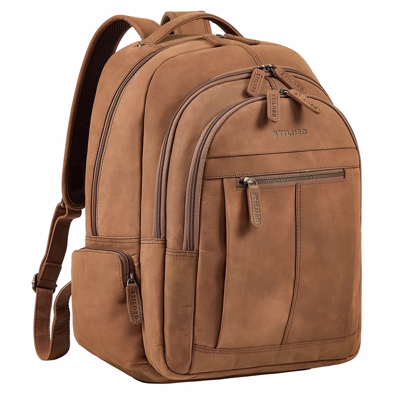 Segunda Opción "Alaric" XL Mochila de Cuero para Hombres Portátil 17 Pulgadas Segunda Opción "Alaric" XL Mochila de Cuero para Hombres Portátil 17 Pulgadas