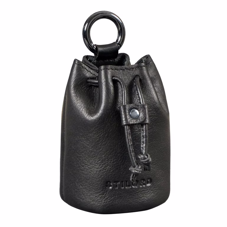 "Thilo" Bolsita Cuero Pequeña Con Mosquetón,  Caja De Regalo