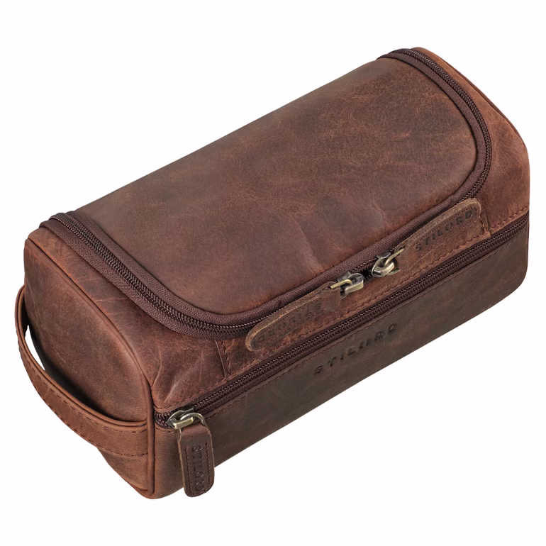 Segunda Opción "Rowan" Neceser de Cuero Vintage Colgante para Hombres y Mujeres Segunda Opción "Rowan" Neceser de Cuero Vintage Colgante para Hombres y Mujeres