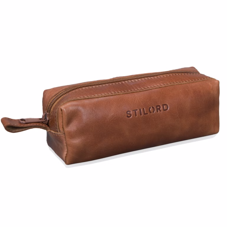 "Linus" Estuche de Cuero Vintage Para Hombres Mujeres Estuche de Pluma