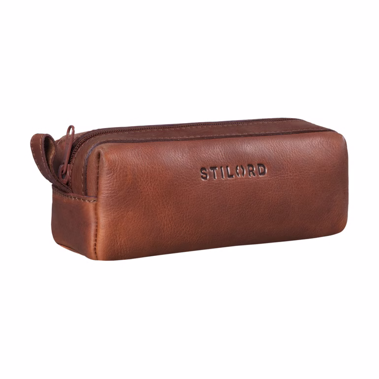 "Linus" Estuche de Cuero Vintage Para Hombres Mujeres Estuche de Pluma