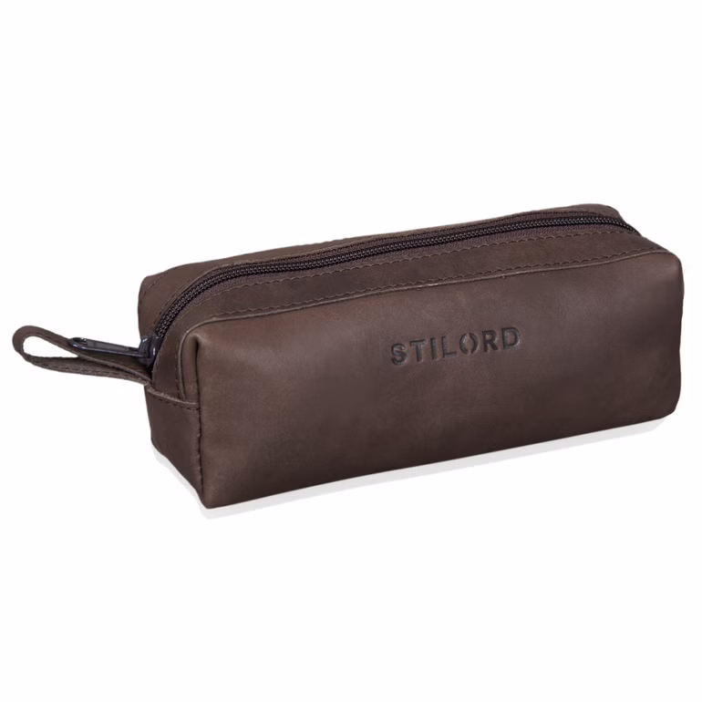 "Linus" Estuche de Cuero Vintage Para Hombres Mujeres Estuche de Pluma
