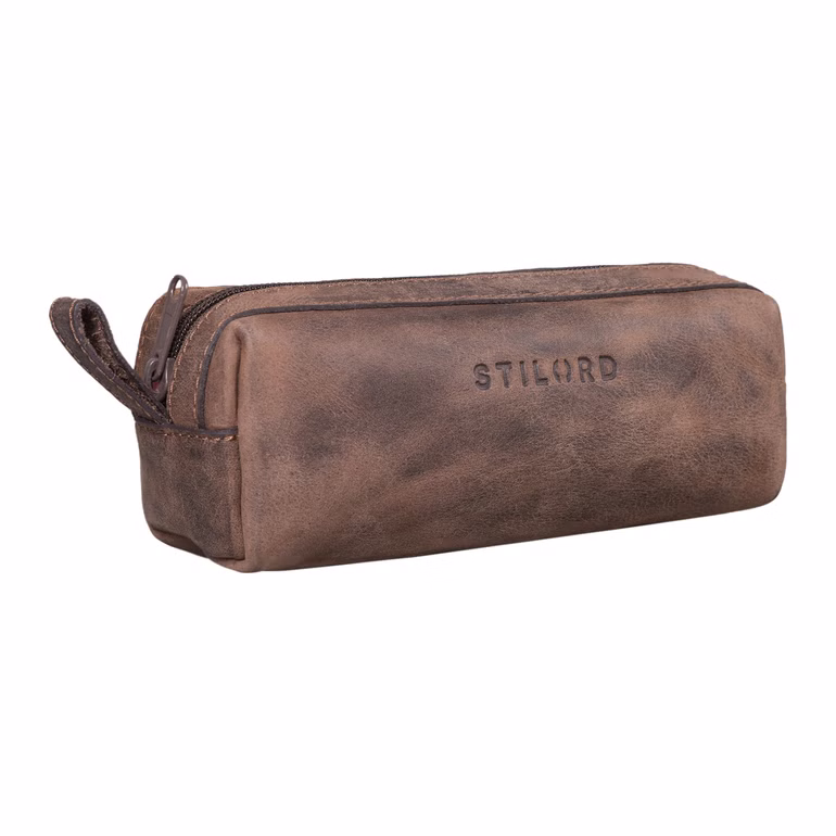"Linus" Estuche de Cuero Vintage Para Hombres Mujeres Estuche de Pluma
