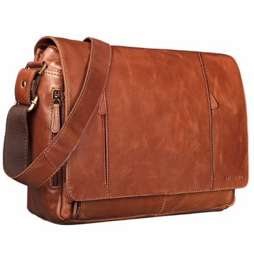 "Erik" Bolso Vintage De Cuero Marrón Para Laptop 15 6 Pulgadas