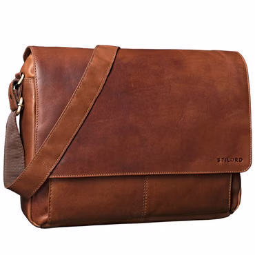 "Lonzo" Bolsa Vintage De Cuero De Búfalo Messenger Bag