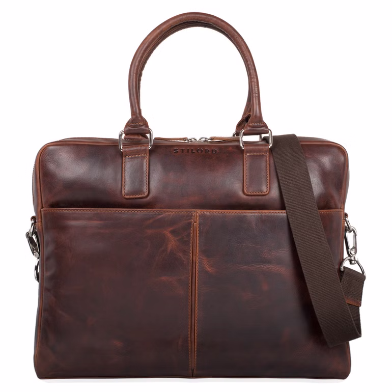 "Emilio" Bolso Vintage De Cuero Grande Elegante De Hombro Mujer