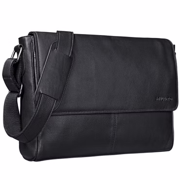 "Oskar" Bolso De Cuero Auténtico 15" Portátil Tipo Messenger Hombre