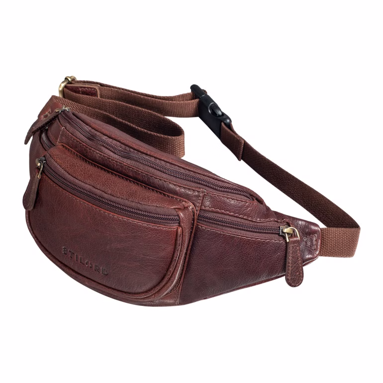 "Eliah" Riñonera o bolsa de cuero vintage