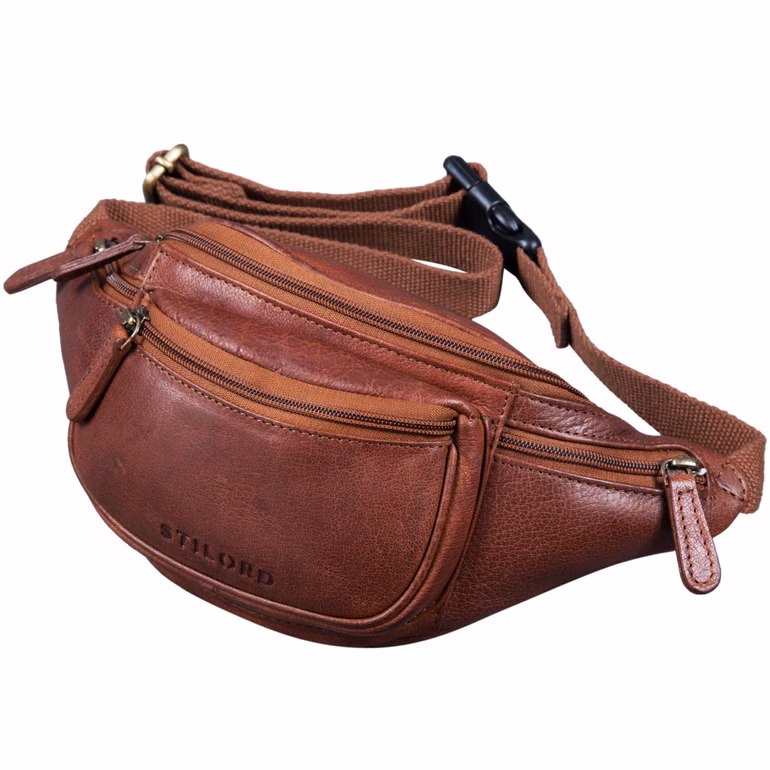 "Eliah" Riñonera o bolsa de cuero vintage