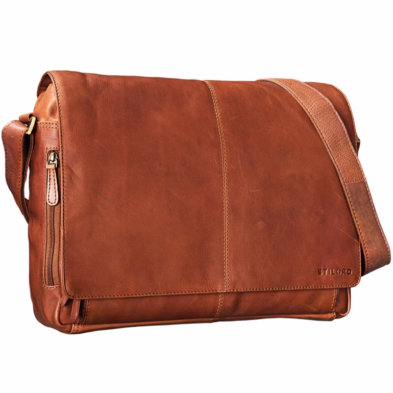 "Alex" Bolso Vintage De Cuero Unisex Para Negocios Hombres Y Mujeres