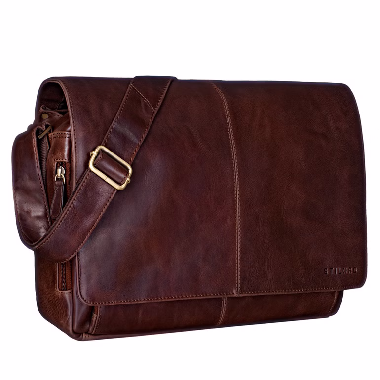 "Alex" Bolso Vintage De Cuero Unisex Para Negocios Hombres Y Mujeres
