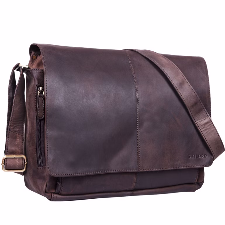 "Alex" Bolso Vintage De Cuero Unisex Para Negocios Hombres Y Mujeres