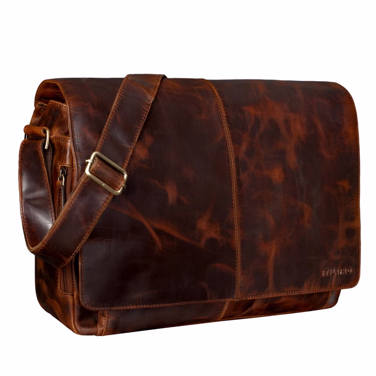 "Alex" Bolso Vintage De Cuero Unisex Para Negocios Hombres Y Mujeres